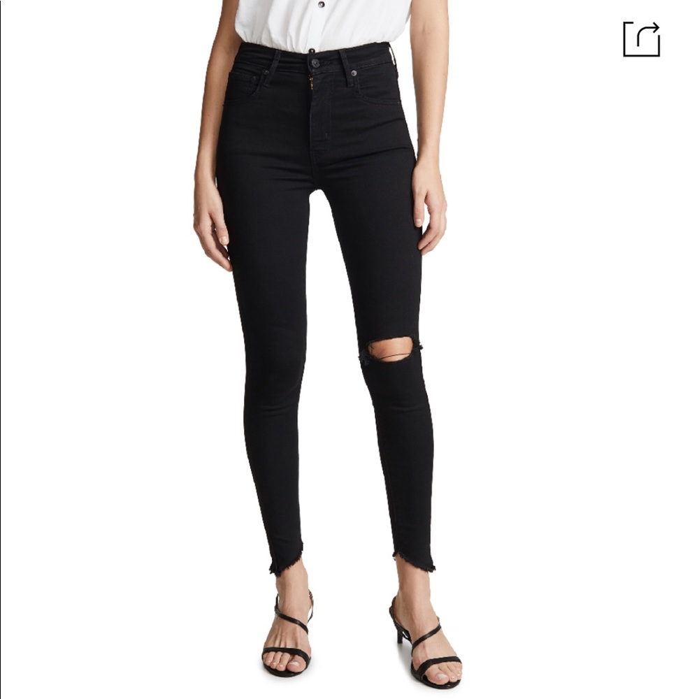 Levis Mile High Super Skinny ripped black 27x30